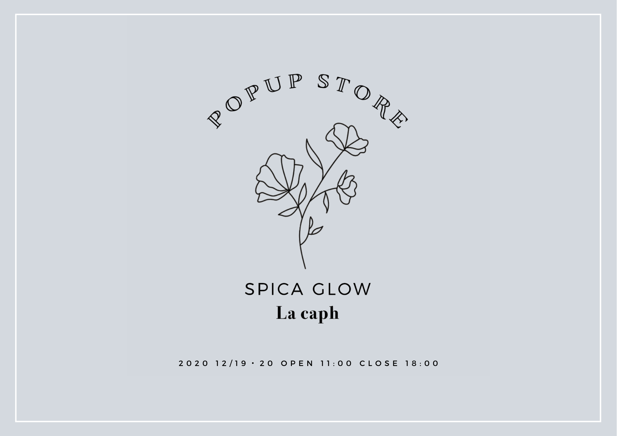 【開催決定】12/19 & 12/20 POP UP STORE in 代官山