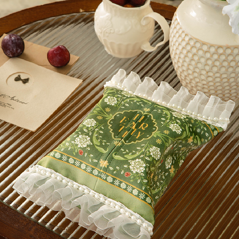 frill floral green tissue case