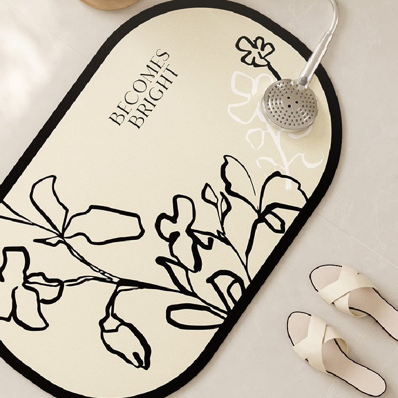 becomes bright nile flower bath mat