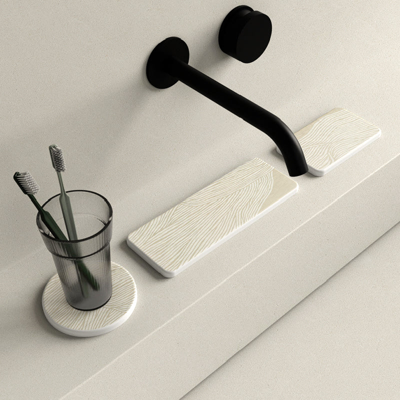 4design stripe bathroom coaster