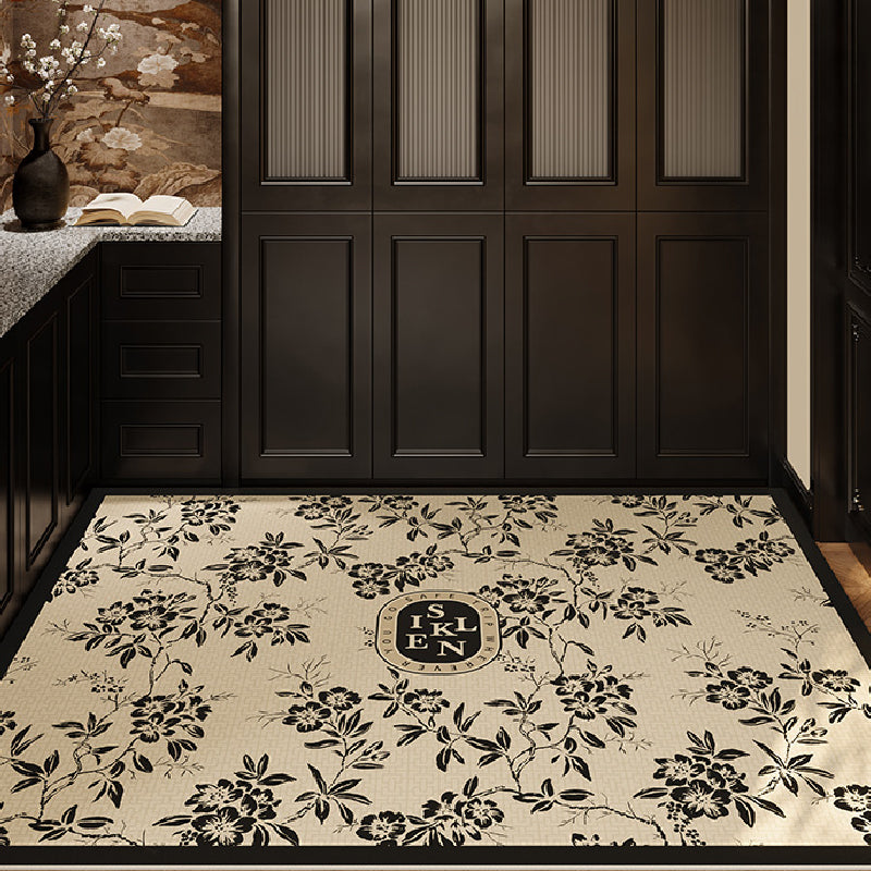 4design monotone floral door mat
