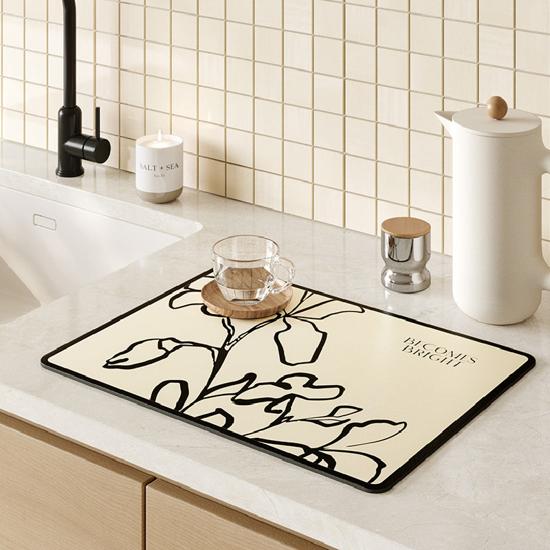 becomes bright nile flower sink mat