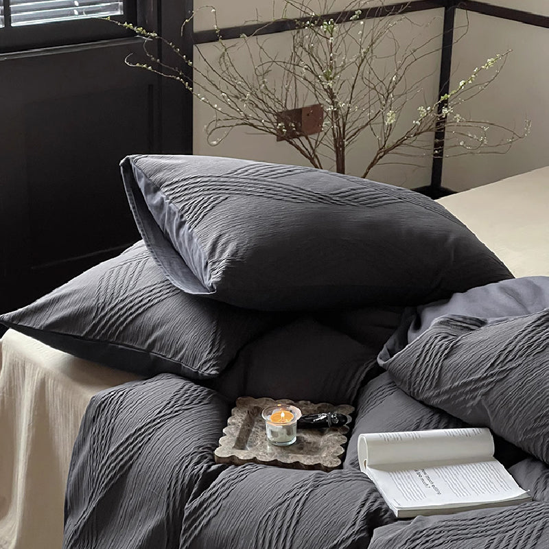 5color simple jacquard bedlinen set