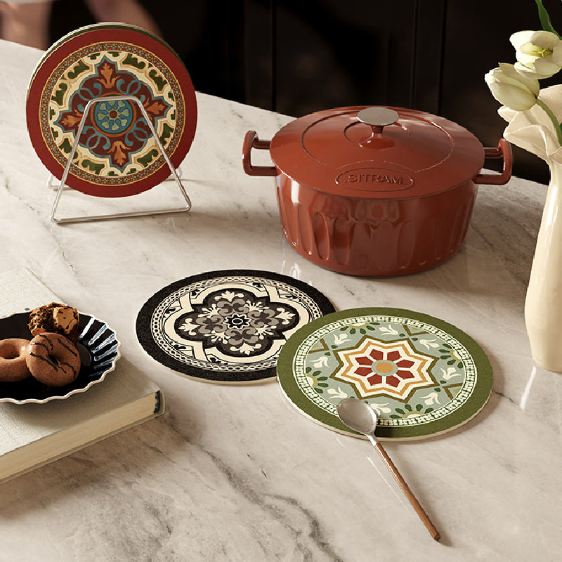 9design elegant flower coaster