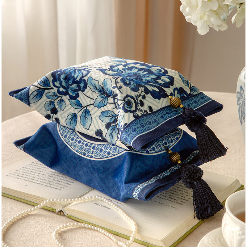 2design blue flower elegance tissue case