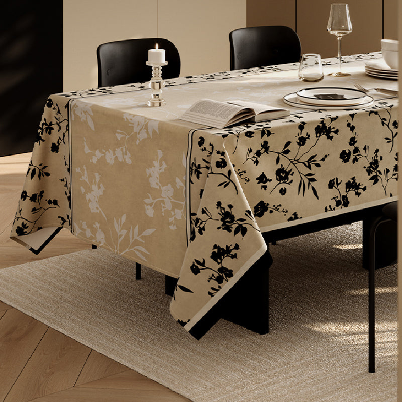 black moon light table cloth