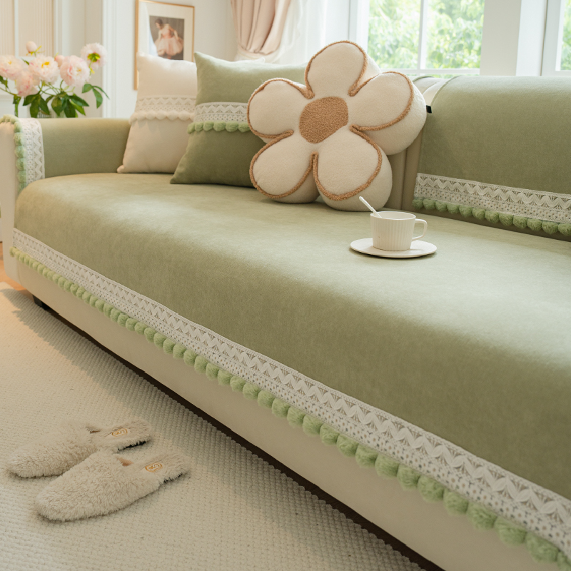 5design lace natural girly sofacover