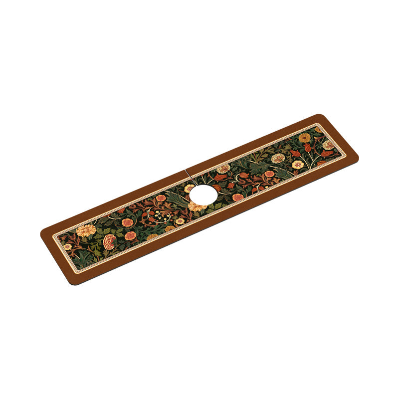 elegant black flower bathroom coaster