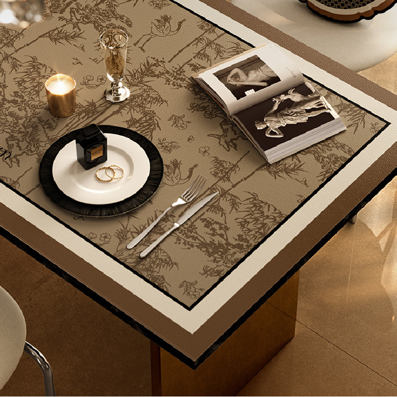 brown oriental charm table mat