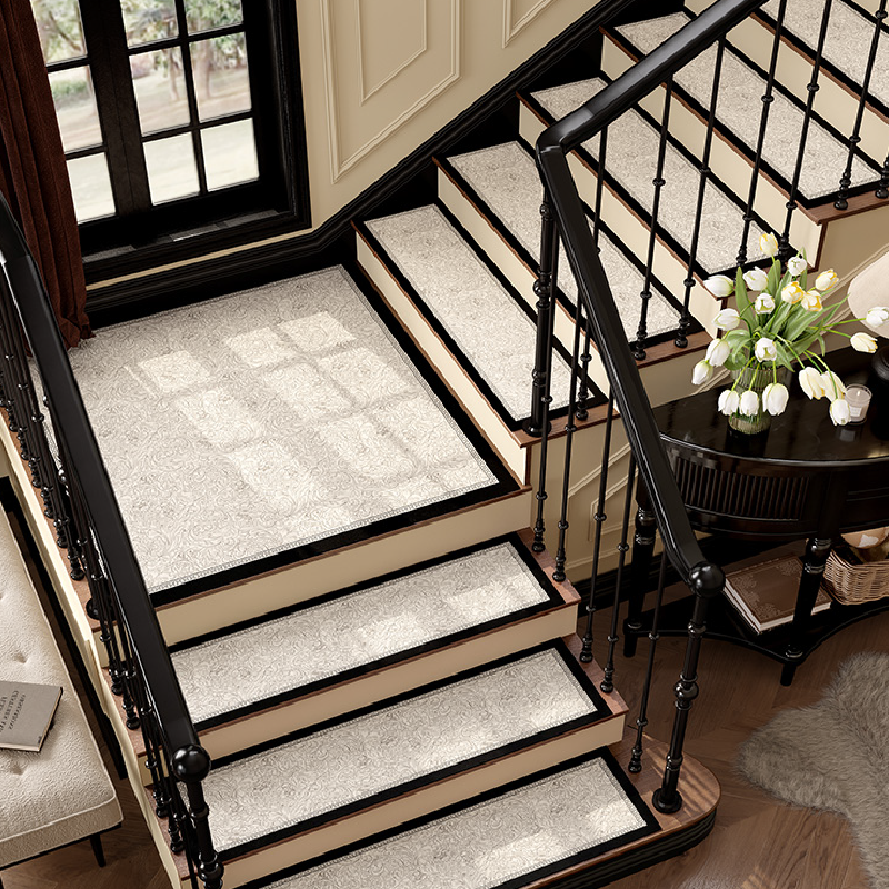 monotone simple elegance flower step mat