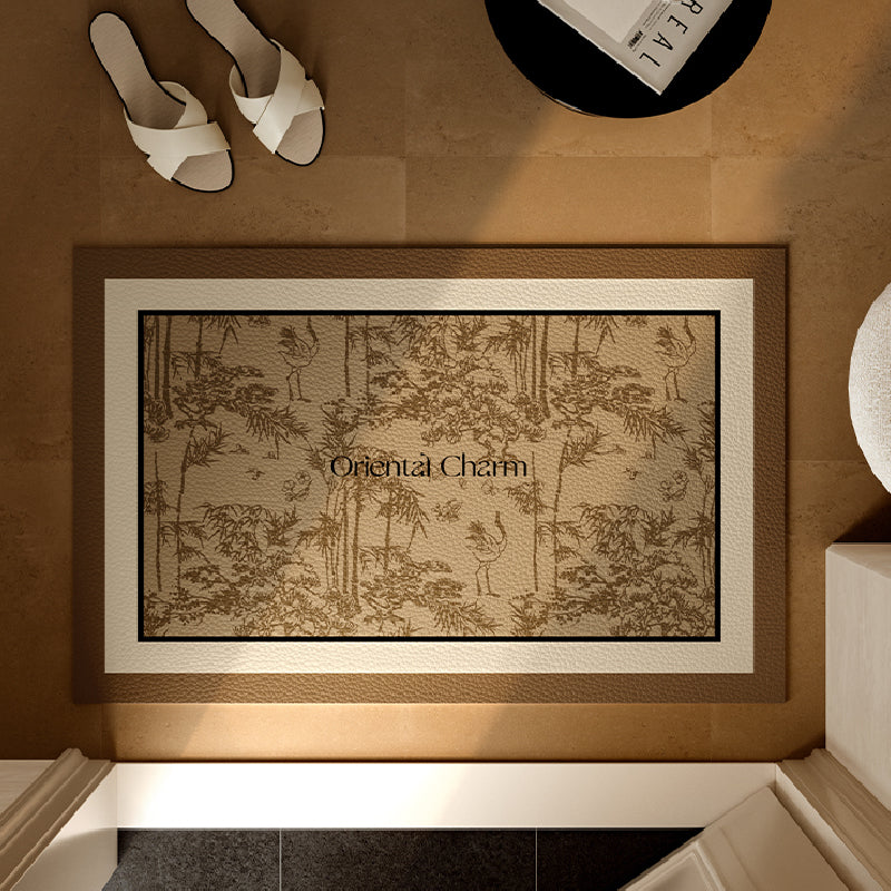 2type brown oriental charm door mat