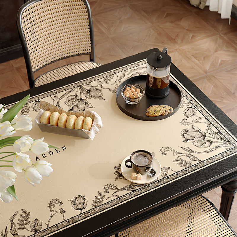 2design black bloom tulip table mat
