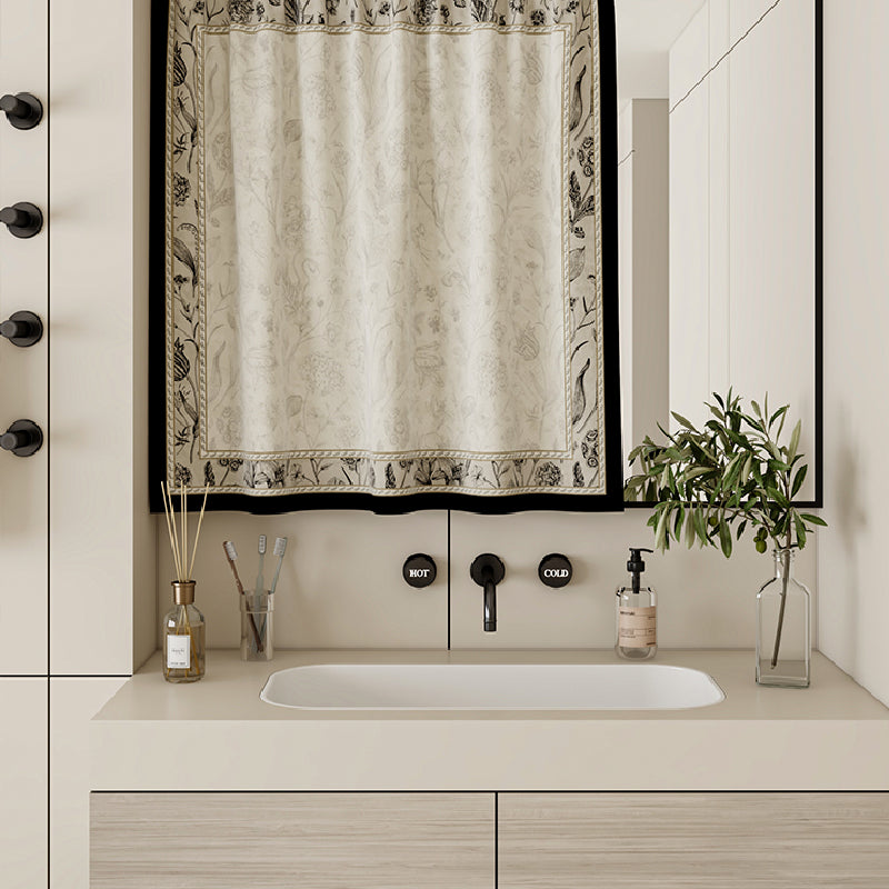 3design monotone floral curtain