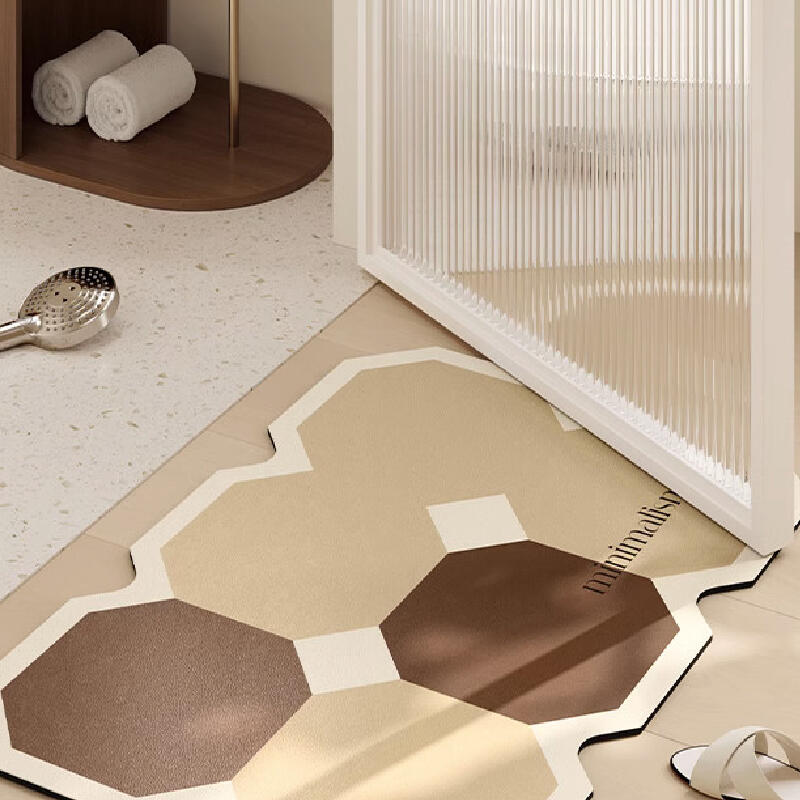 square minimalism brick bath mat