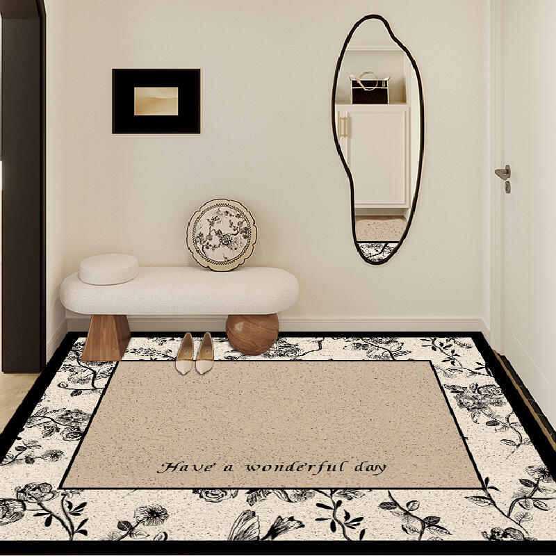 luxury wonderful flower door mat