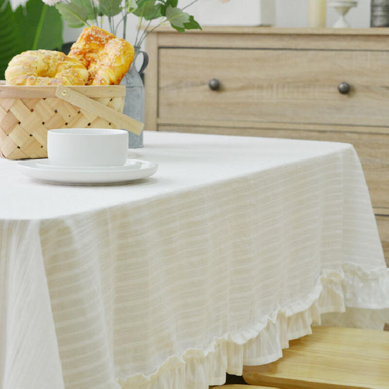 4color girly frill cotton table cloth