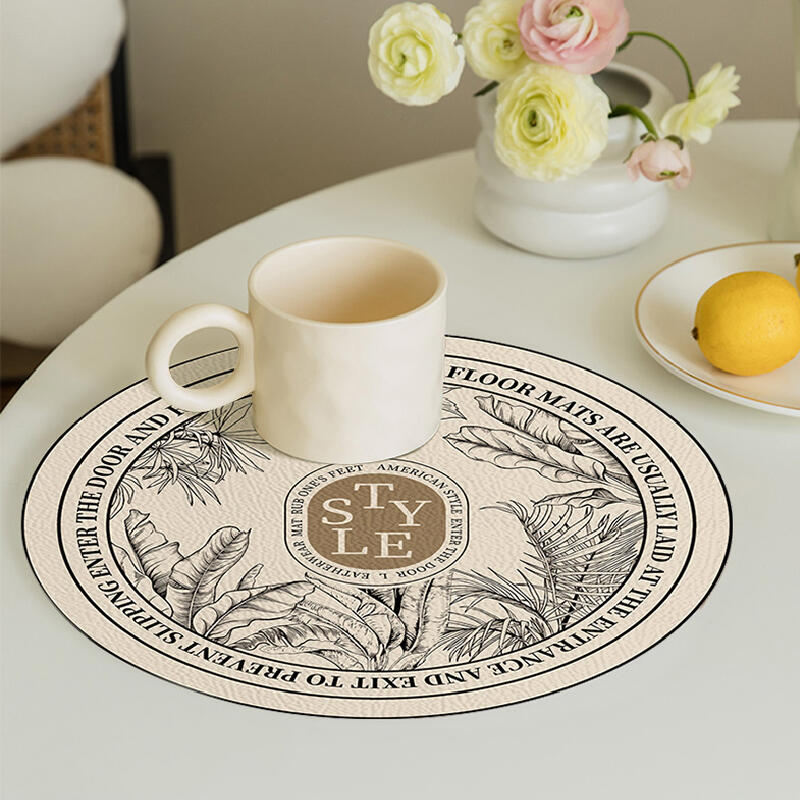 4design floral round sink mat