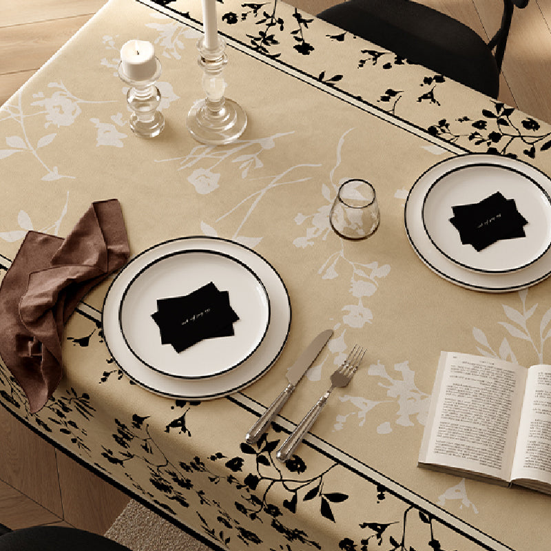 black moon light table cloth