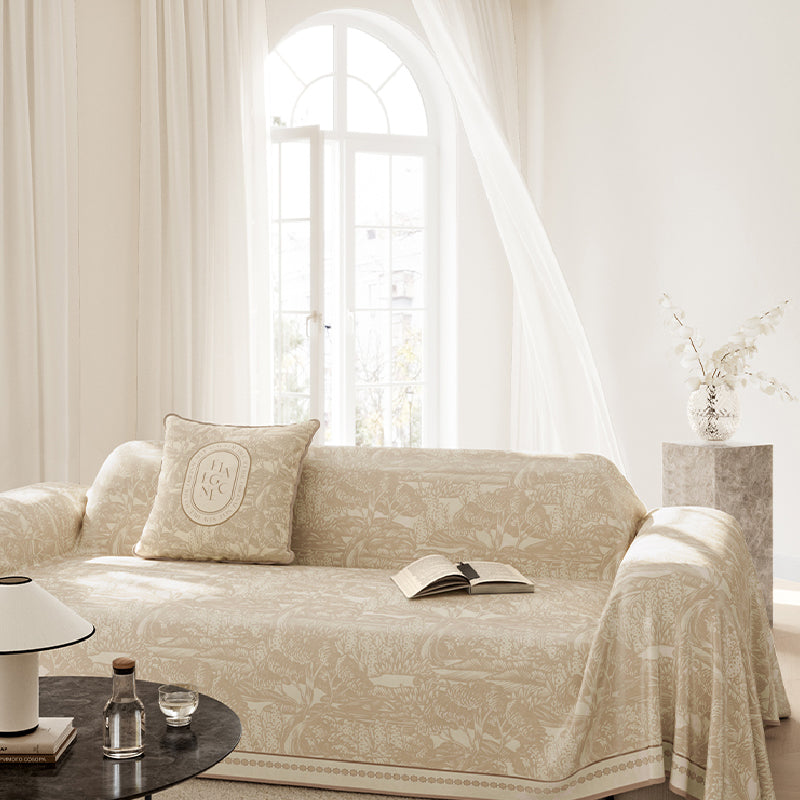 BEIGE ELEGANCE LOGO MULTI SOFA COVER