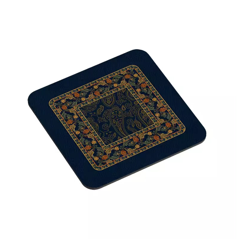 elegant black flower bathroom coaster