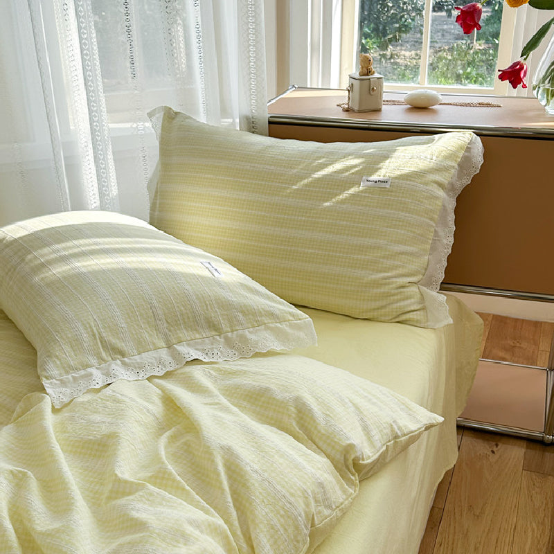 4color pastel color stripe bedlinen set