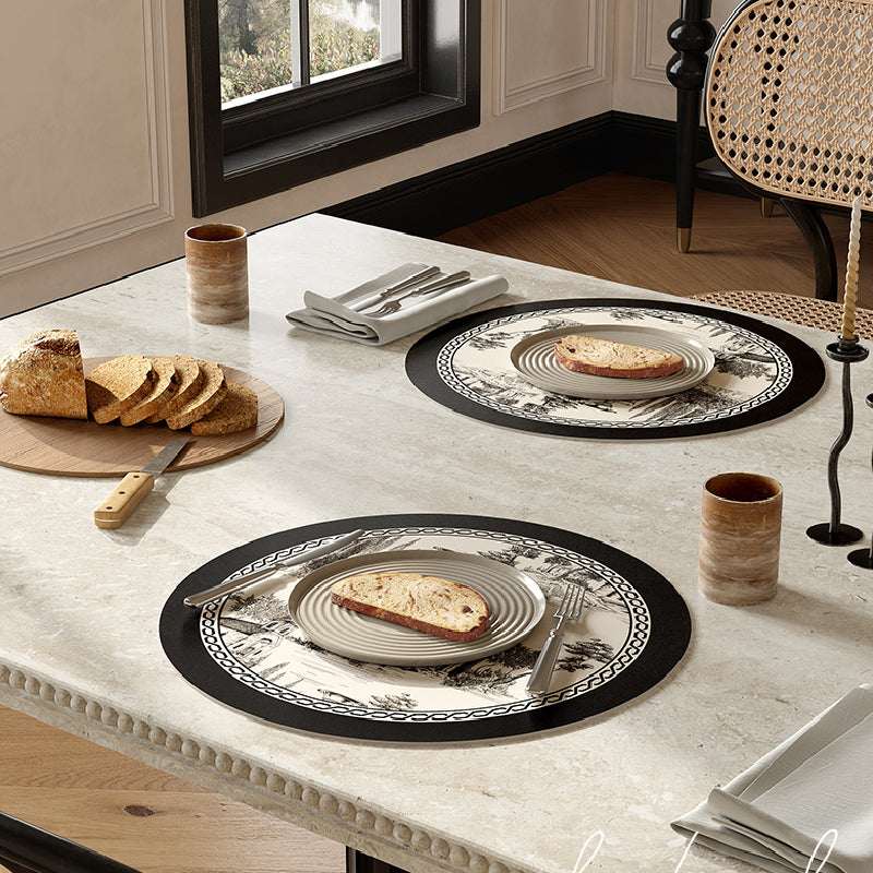 black frill elegance place mat