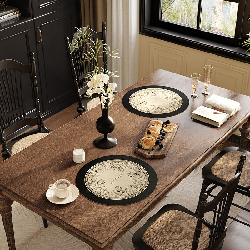 2design black bloom tulip place mat