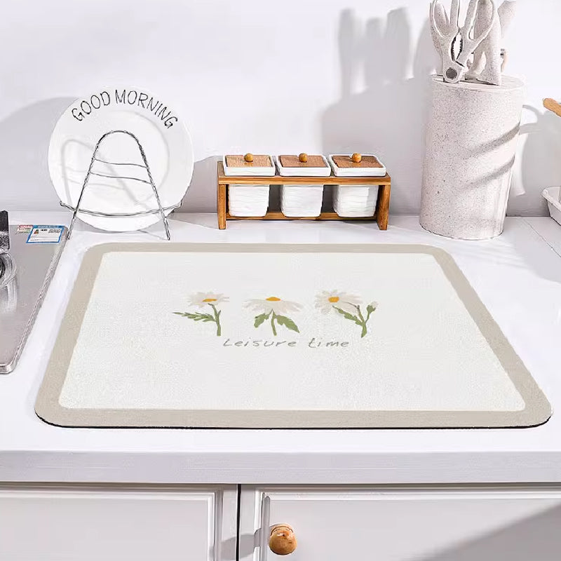 8design girly flower sink mat