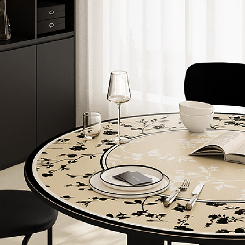black moon light round table mat