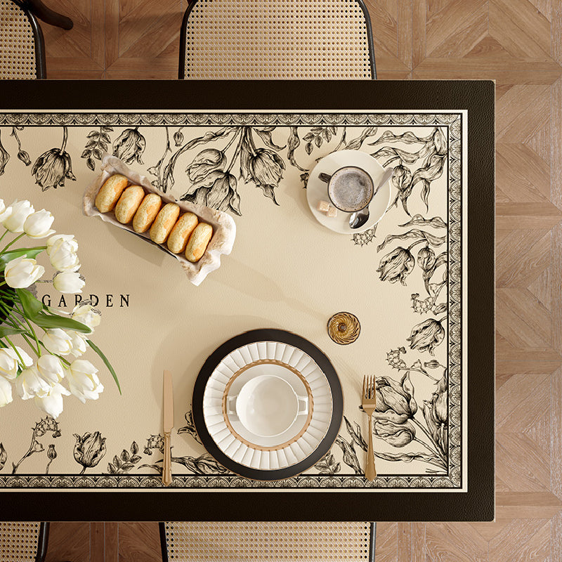 2design black bloom tulip table mat