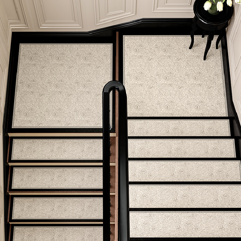 monotone simple elegance flower step mat