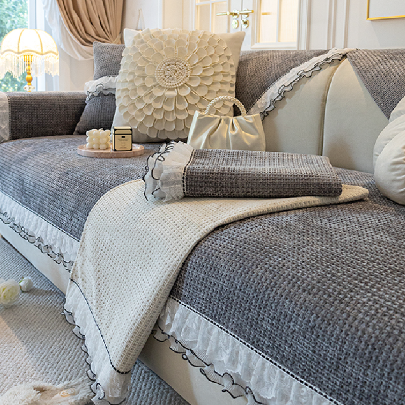 4design frill black line feminine sofacover