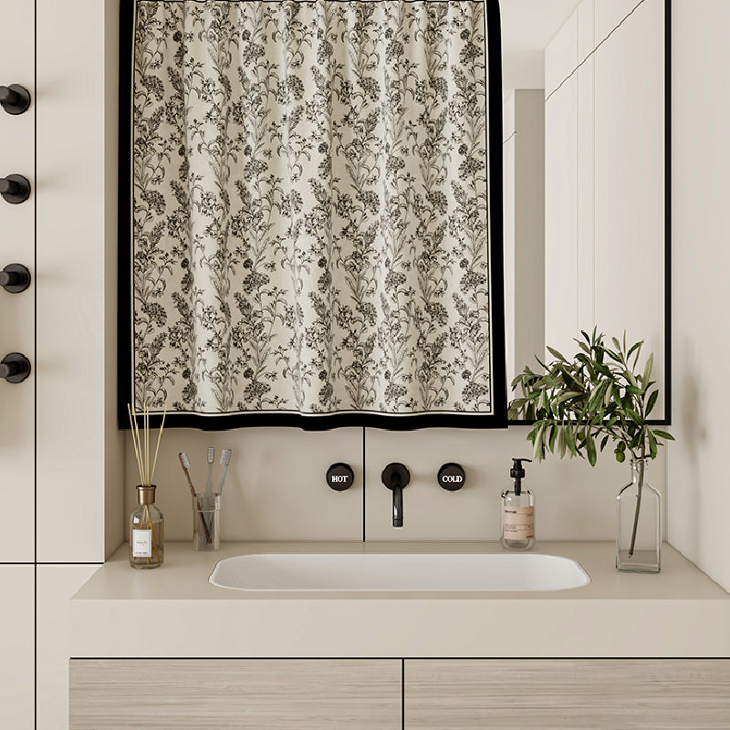 3design monotone floral curtain