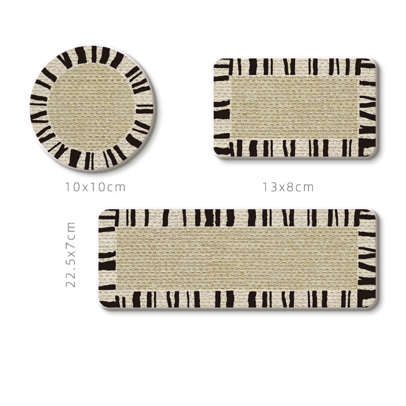 4design stripe bathroom coaster