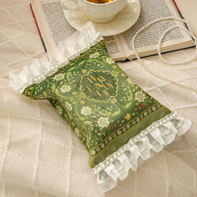 frill floral green tissue case