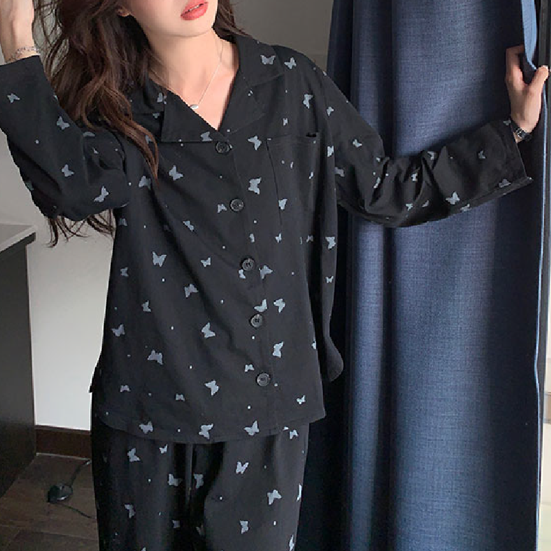 black butterfly room wear