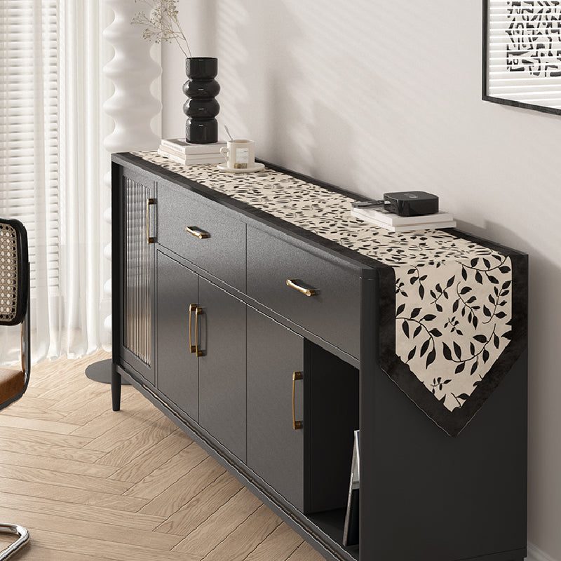 3design monochrome floral table runner