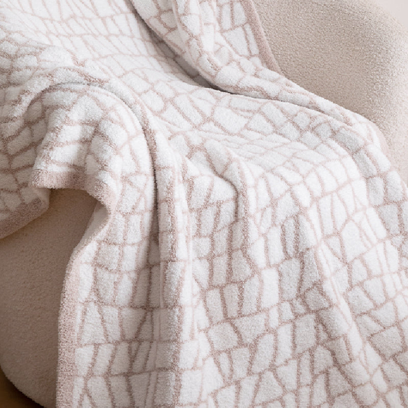 3color pastel block blanket