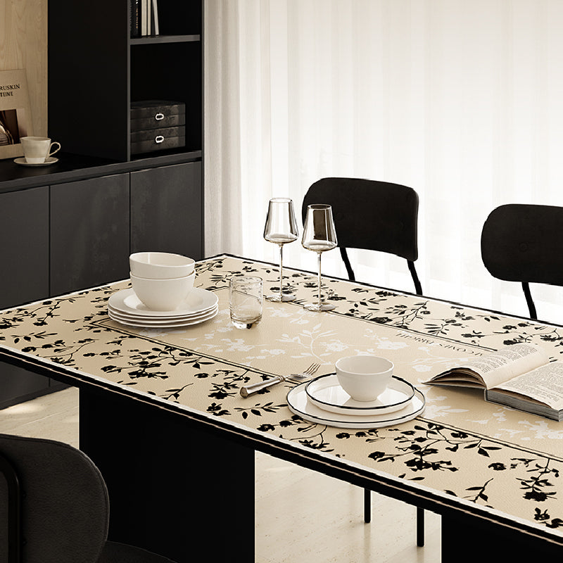 black moon light square table mat