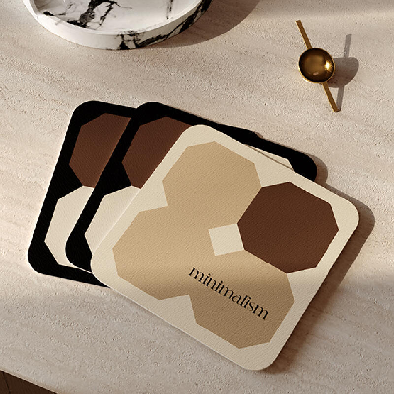 square minimalism brick coaster