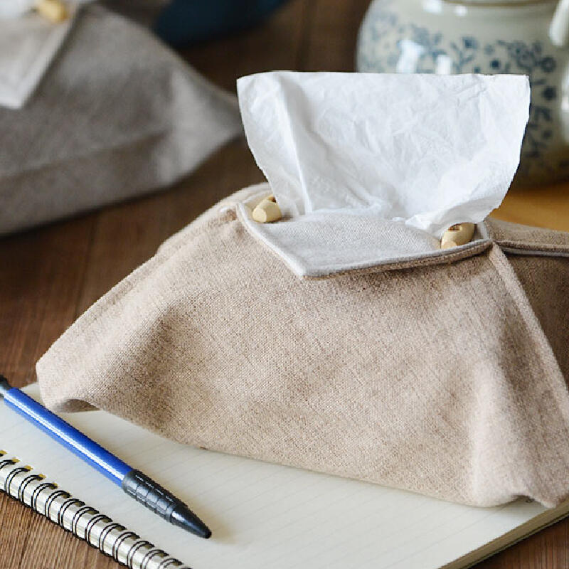 6color simple linen tissue case