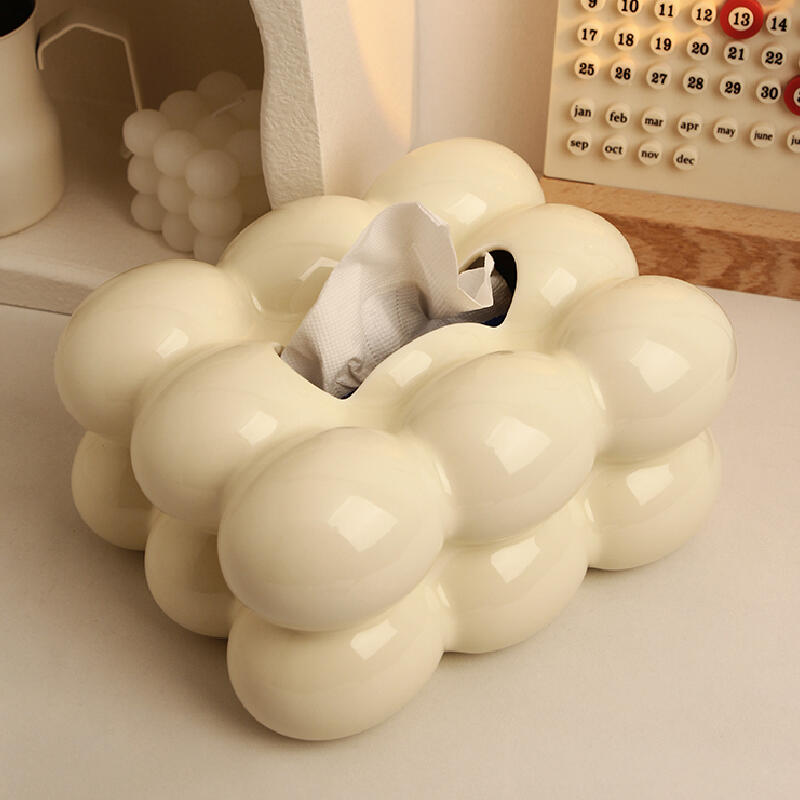 3color fluffy ceramic tissue case
