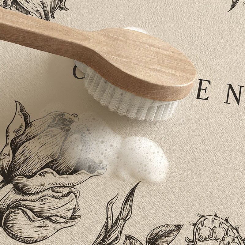 2design black bloom tulip bath mat