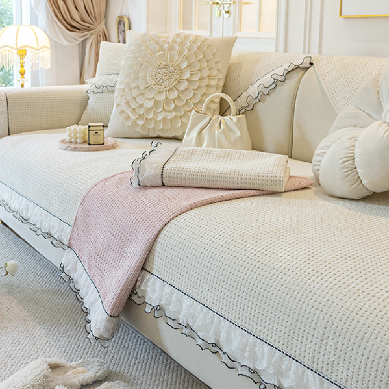 4design frill black line feminine cushion cover