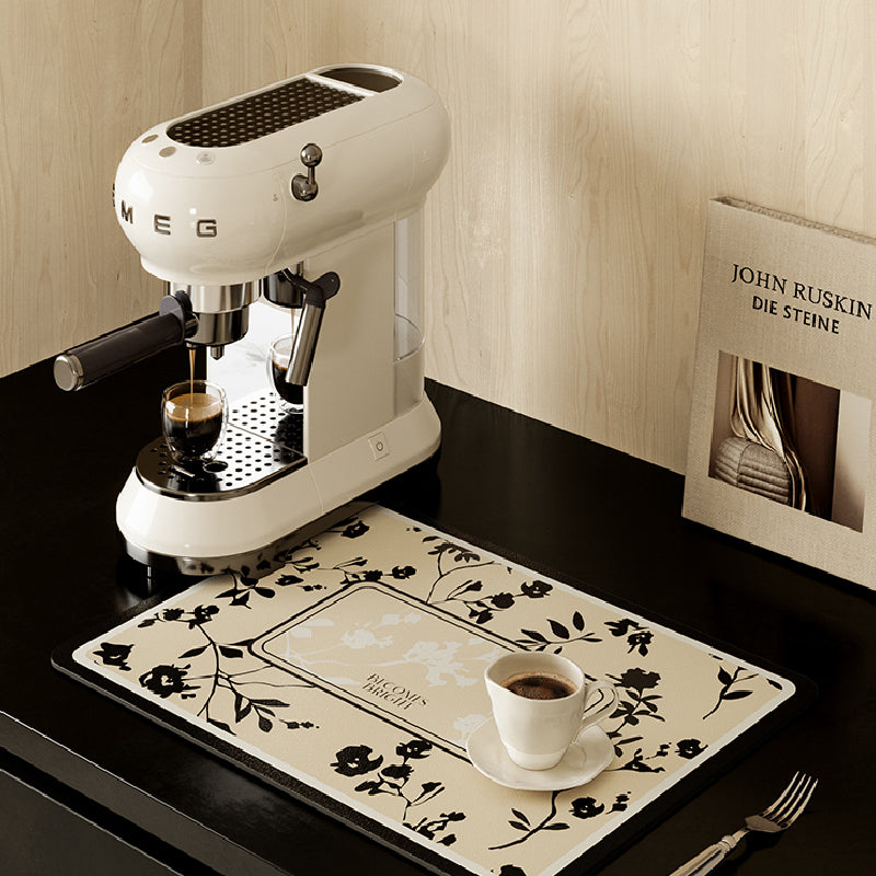 black moon light sink mat