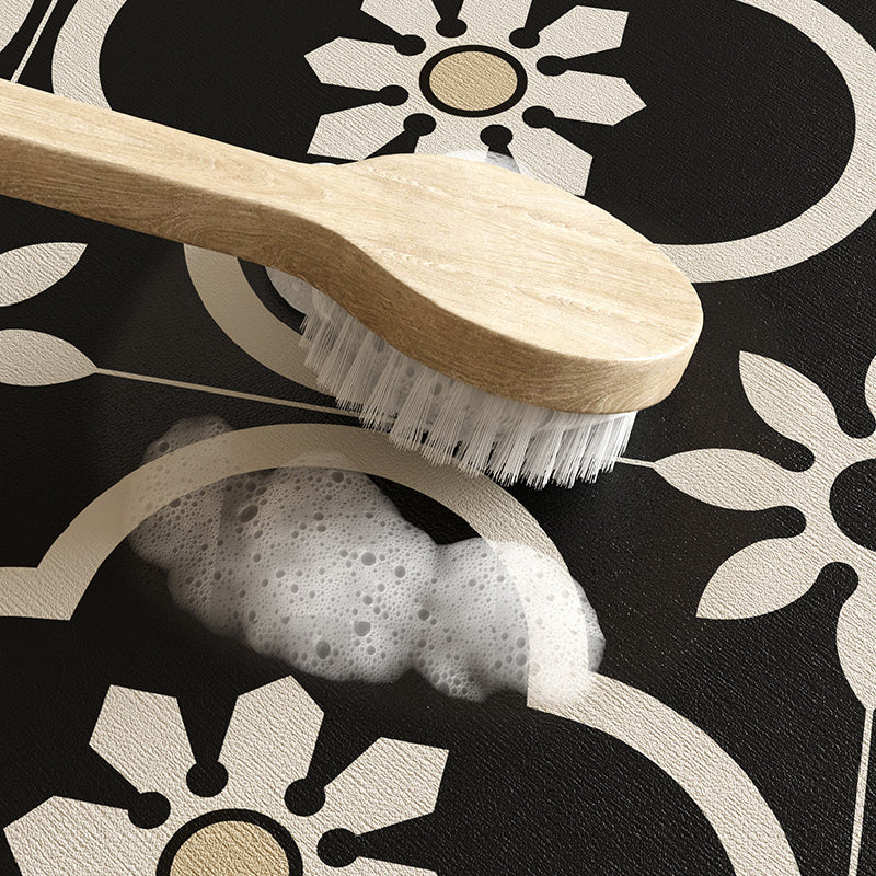 4design black morocco tile sink mat