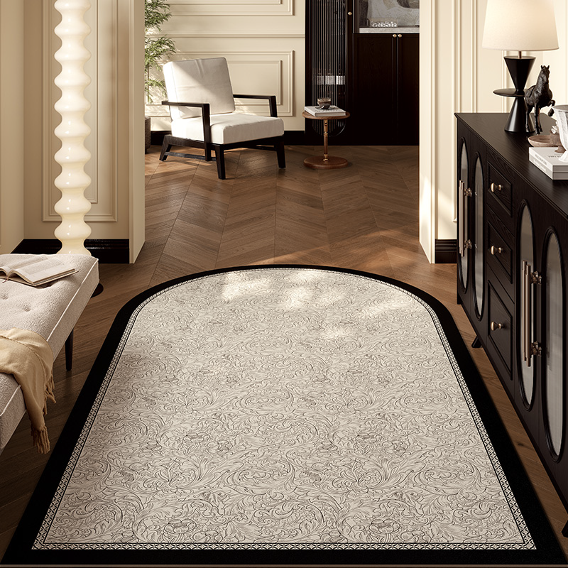 3design monotone simple elegance flower door mat