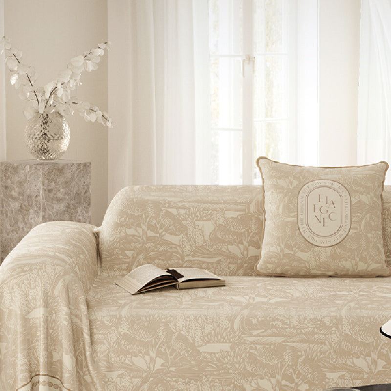 BEIGE ELEGANCE LOGO MULTI SOFA COVER