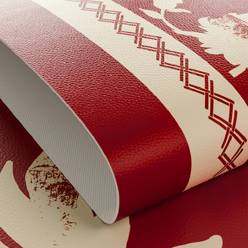 burgundy red fower shelf mat