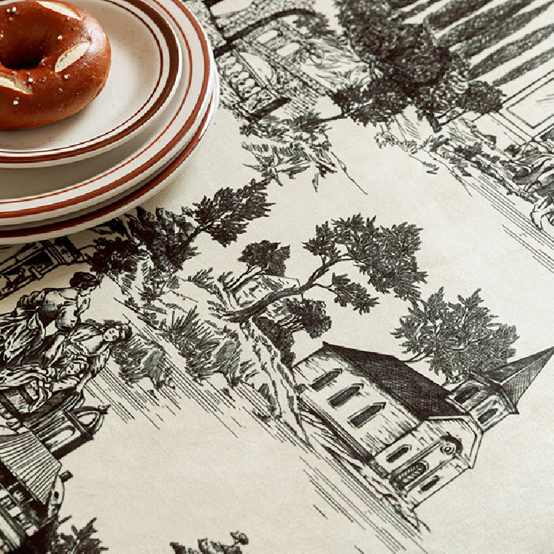 black frill elegance table cloth